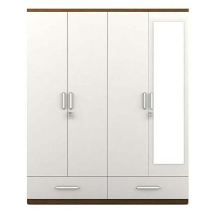 Ornix 4-Door Wardrobe with Mirror & Drawer Storage