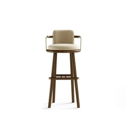 AltaBar Adjustable Bar Stool with Cushioned Seat & Footrest